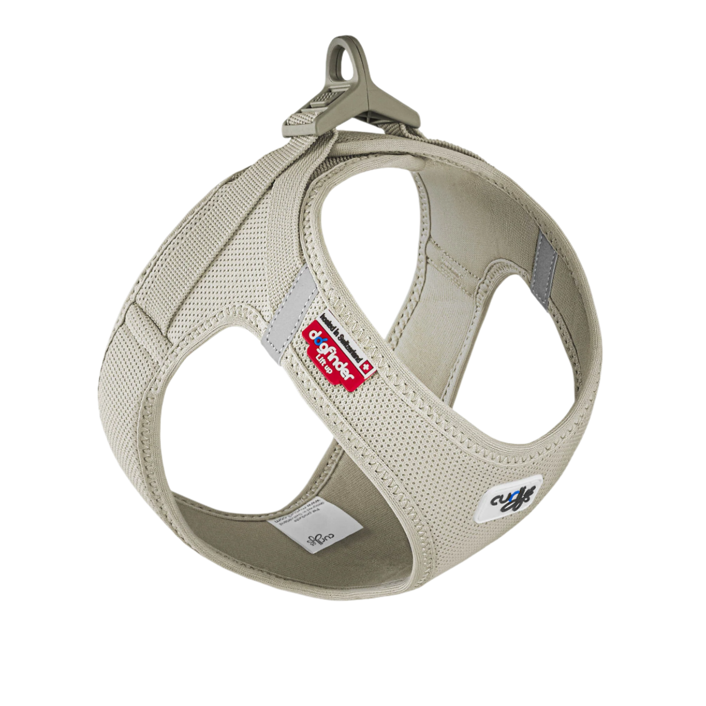 tan curli clasp air mesh vest harness for cats and small dogs
