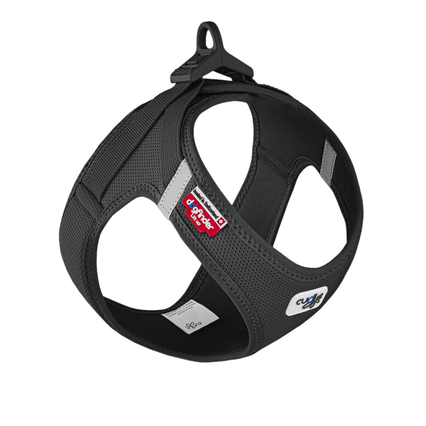 black curli clasp step in harness for cats and dogs