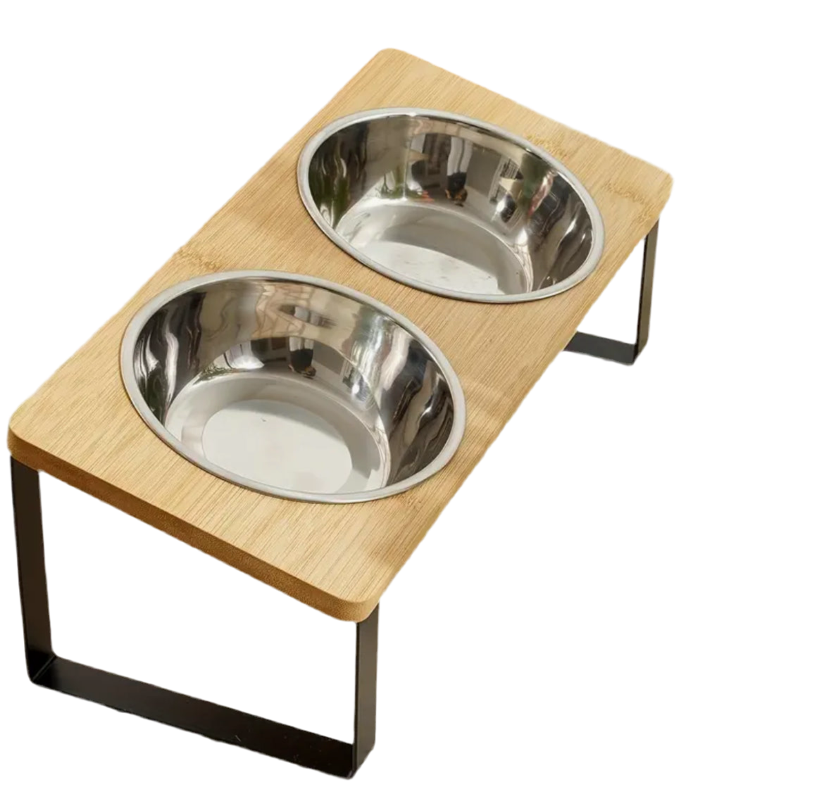 The High Table – Elevated Cat Feeder with Stainless Steel Bowls