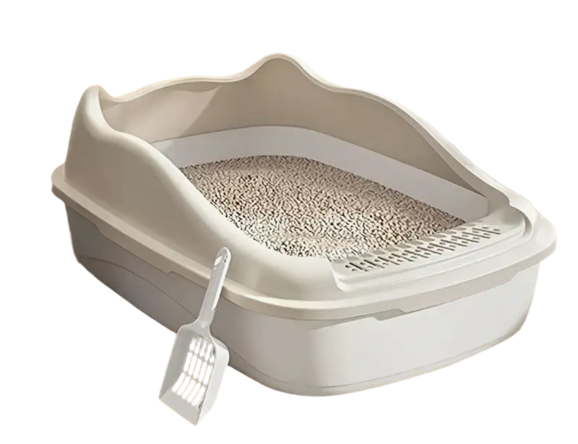 Open cat litter tray with raised rim – The Disappearance Chamber. Cat litter box with spill guard South Africa