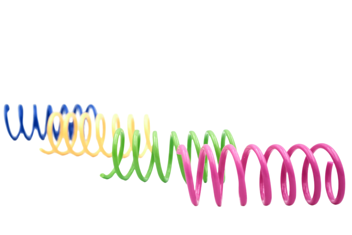 set of colourful plastic spring cat toys – pack of 12
multi-colour cat toy springs for indoor chasing and play
durable plastic coil spring toys for cats bouncing on floor
The Apartment Cat CS-12 Strike Coils with noir branding