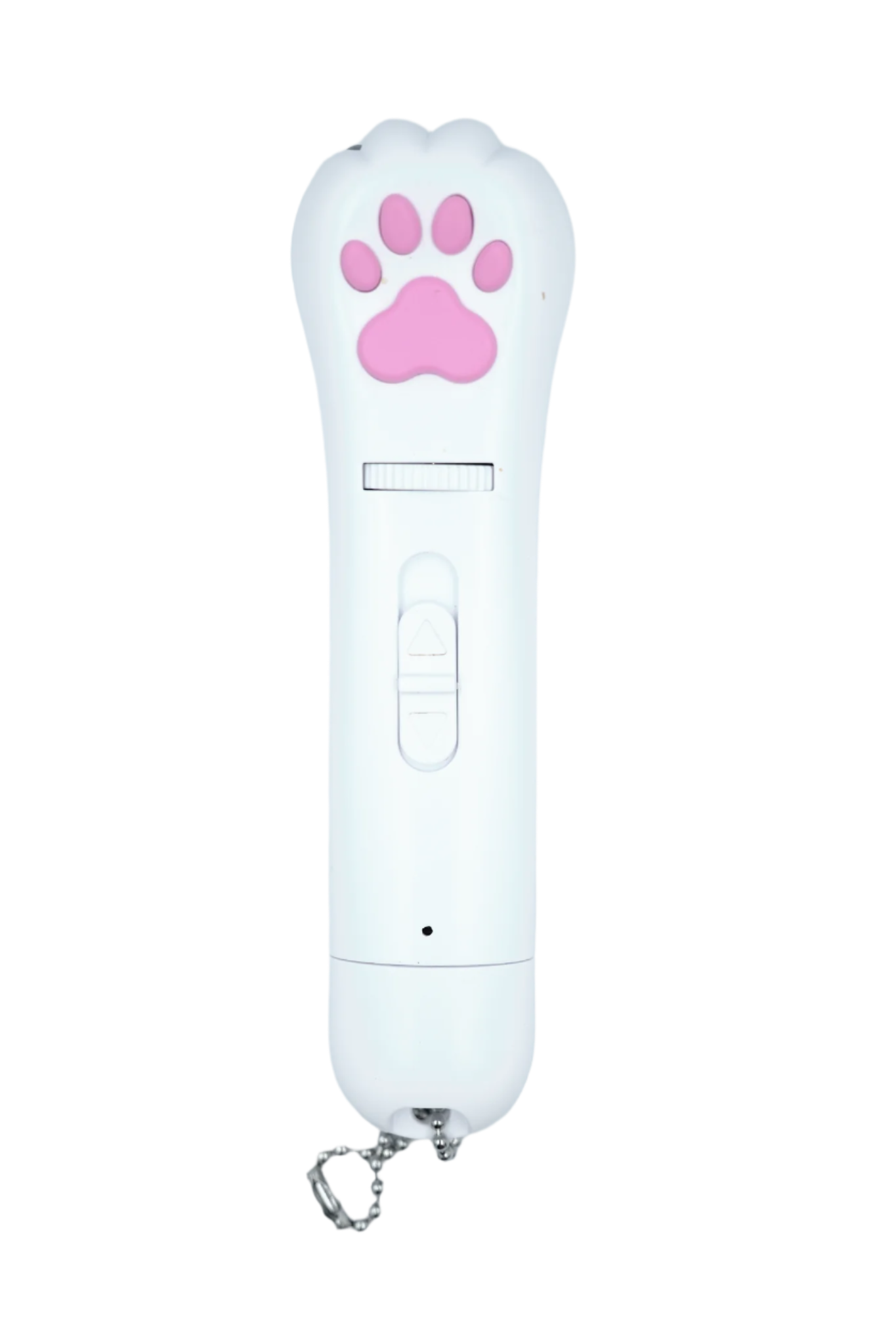 USB rechargeable cat laser toy projector – The Pawjector. Cat paw shaped LED light toy with UV and white floodlight