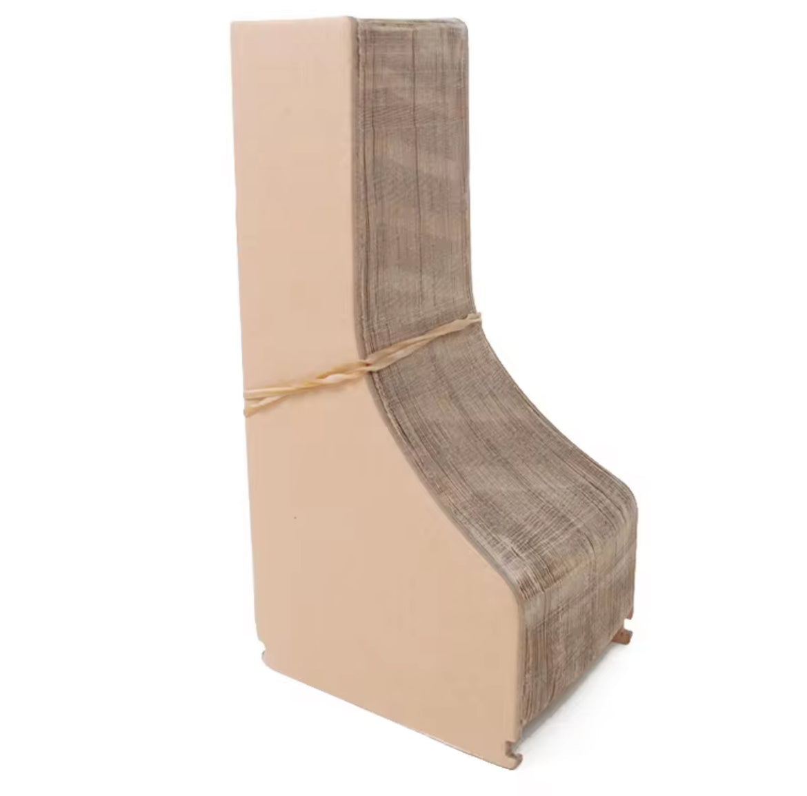 Folded honeycomb cardboard scratch pad for cats