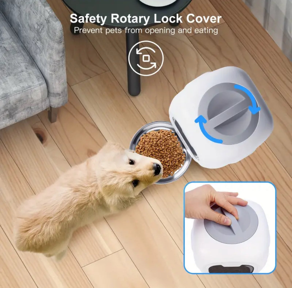 The Commissary Feeder | Smart Automatic Cat Food Dispenser (3.5L, WiFi & Timer Control)