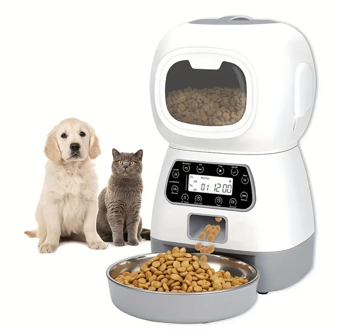 The Commissary Feeder | Smart Automatic Cat Food Dispenser (3.5L, WiFi & Timer Control)