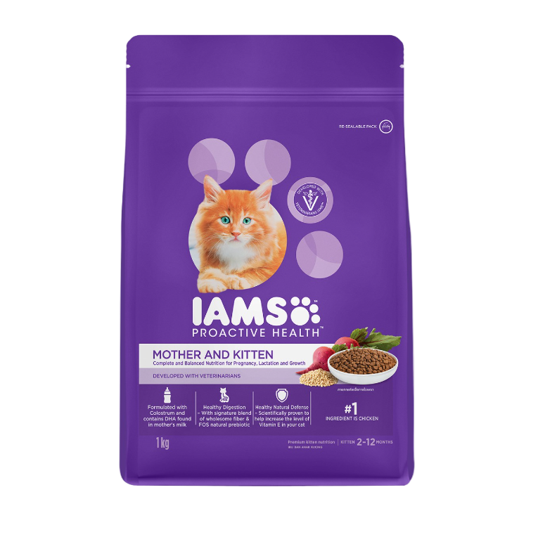 IAMS Mother & Kitten cat food bag