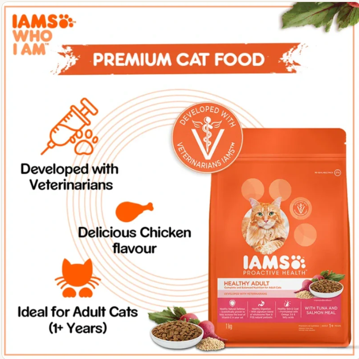Nutritional analysis for IAMS Healthy Adult Tuna & Salmon cat food
