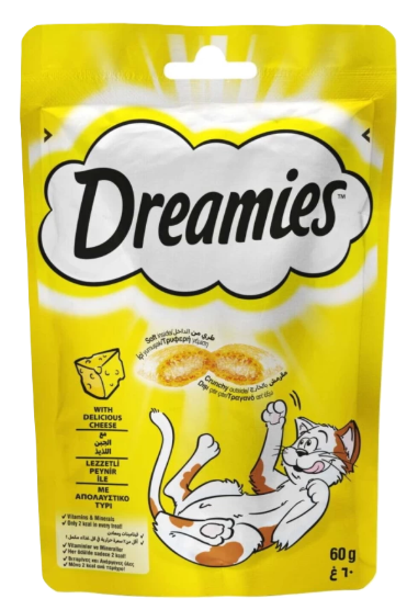 Dreamies™ Cat Treats 60 g | Cheese • Chicken • Salmon