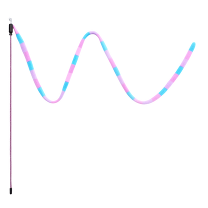Cat teaser wand pastel rainbow rope.
Cat toy wand for indoor play South Africa.