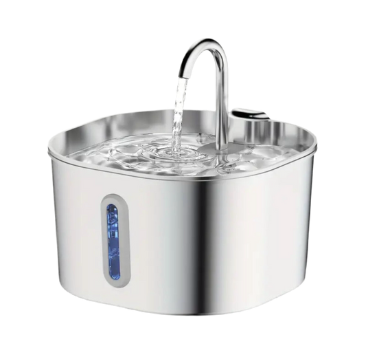 Motion activated cat water fountain stainless steel – The Fountain of Regret. Filtered cat water fountain with sensor South Africa