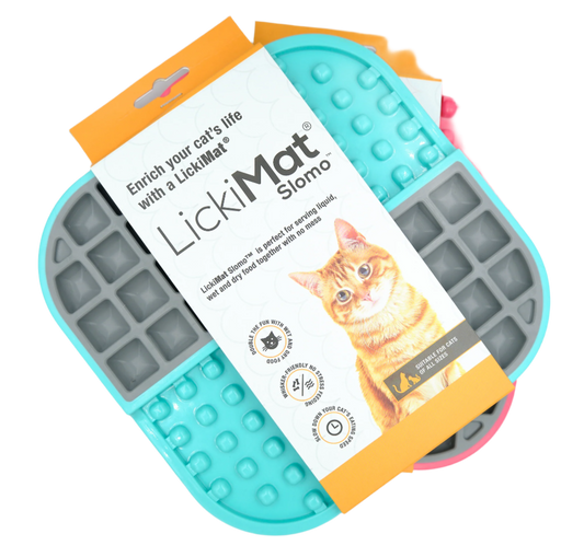 LickiMat Slomo slow feeder for cats. Cat feeding mat for slow feeding and anxiety relief South Africa. 