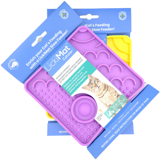 LickiMat Classic Catster slow feeder for cats. Cat anxiety relief feeding mat South Africa