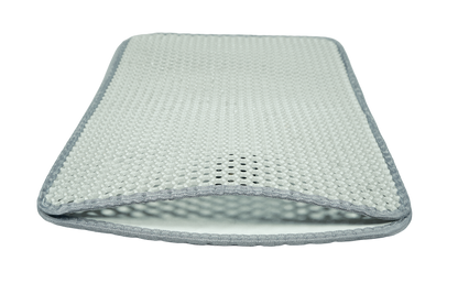 The Clean Getaway | Stainless Steel Cat Litter Box with High Walls, Scoop & Mat
