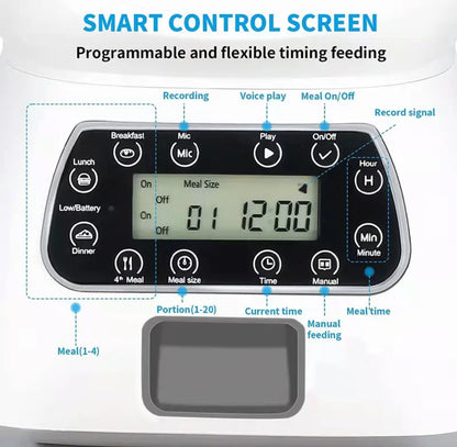 The Commissary Feeder | Smart Automatic Cat Food Dispenser (3.5L, WiFi & Timer Control)