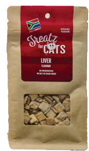 Treatz for Cats Liver flavour cat treats 80g pouch front