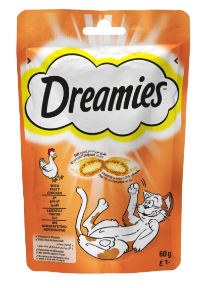Dreamies™ Cat Treats 60 g | Cheese • Chicken • Salmon