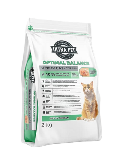 Premium South African senior cat food with fresh chicken – 2kg and 4kg packs