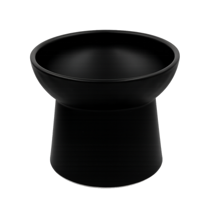 elevated ceramic pet bowl with slanted design for cats